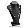 Display, necklace, leatherette, black. 13-1/2 x 9 x 6 inch pedestal. Sold individually. image number 3