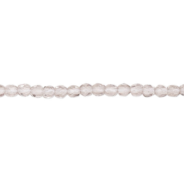 Bead, Czech fire-polished glass, lavender, 3mm faceted round. Sold per 15-1/2" to 16" strand, approximately 130 beads. image number 0