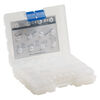 Organizer, Dot Box™, plastic, clear and blue, 7 x 6 x 1-1/2 inches with (31) removable containers. Sold per 32-piece set. image number 1