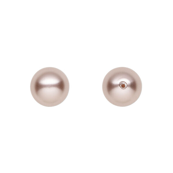 Pearl 1pkg100 vintage rose, Swarovski&reg;, 10mm half-drilled round 5818 image number 0