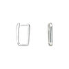 Earring leverback 1pkg2 sterling silver, 14.5mm, rectangle, 19 gauge image number 0