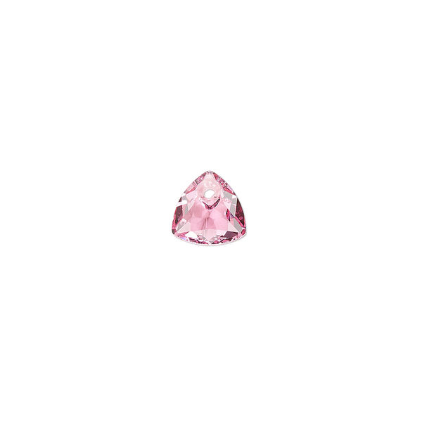 Drop 1pk rose, Crystal Passions® 8mm pendant trilliant cut 6434 image number 0