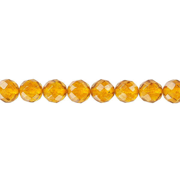 Bead, amber and resin (assembled), 6mm faceted round, Mohs hardness 2 to 2-1/2. Sold per 15-1/2" to 16" strand. image number 0