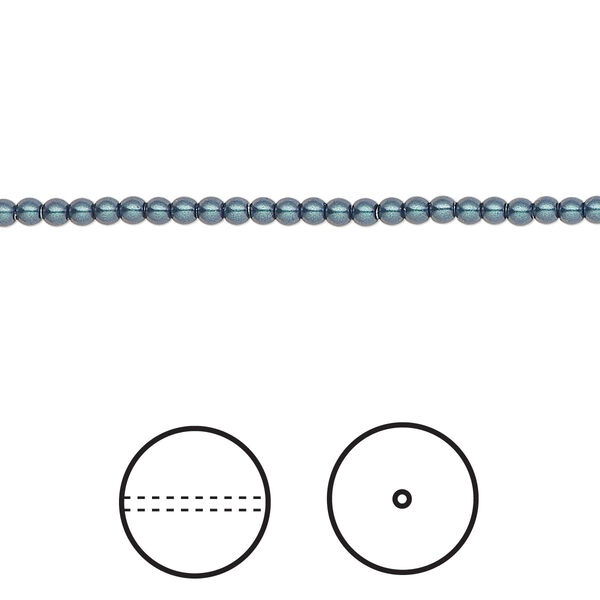 Pearl 1000pk iridescent Tahitian look, Swarovski® 2mm round 5810 image number 0