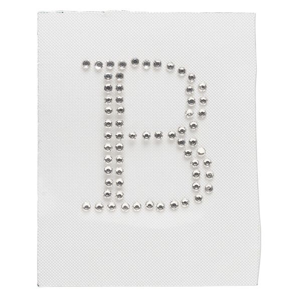 Iron-on transfer 1pk crystal clear, Preciosa Czech crystal 33.5x29mm "B" image number 0