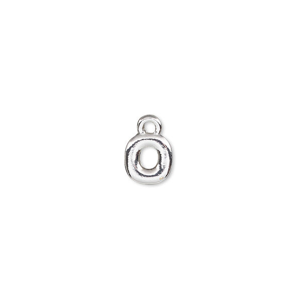 Charm, silver-finished "pewter" (zinc-based alloy), 7.5x7mm number 0. Sold per pkg of 2. image number 0