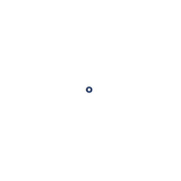 Component, Oh! Ring™, silicone, blue, 1.5mm round with 0.5mm hole. Sold per pkg of 1,000. image number 0