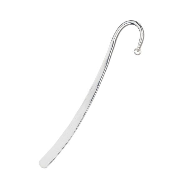 Bookmark, sterling silver, 4-3/4 inch curved hook with 6mm closed jump ring. Sold individually. image number 0