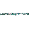 Mother-of-pearl shell 1pkg1, triangle tube bead 14 inch dark teal and black 6x6mm-10x8mm image number 1