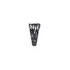 Bail, ice-pick, gunmetal-plated brass, 14.5x7.5mm fancy triangle, 11mm grip length. Sold individually. image number 0