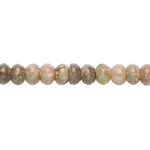 Autumn jasper 1pkg1, rondelle bead natural 15.5-16 inch 6x4mm image number 0