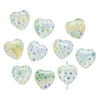 Bead, millefiori glass 1pkg10, clear and translucent multicolored, 21-23mm puffed heart. image number 1