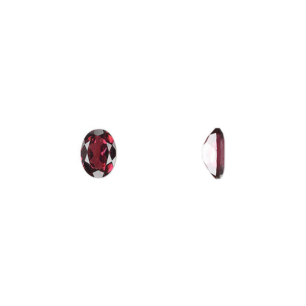 Gem, rhodolite garnet (natural), 7x5mm hand-cut faceted oval, A grade, Mohs hardness 7 to 7-1/2. Sold individually. image number 0