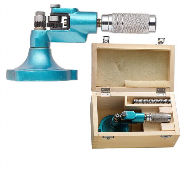 Ring stretcher, steel and wood, 3-1/2 x 8 x 3-1/4 inches with 16 dies and case. Sold per set. image number 0