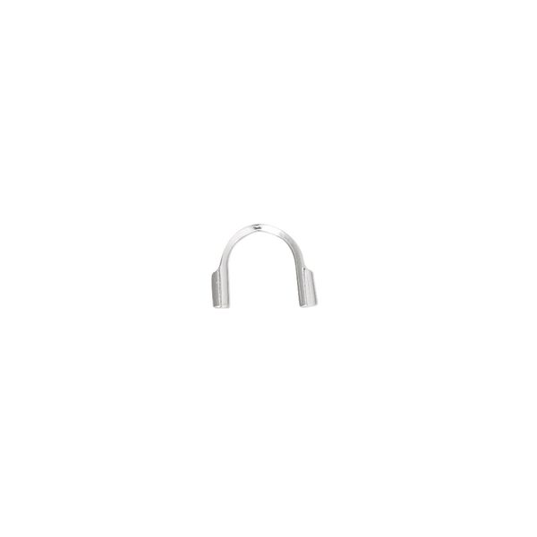 Wire protector, Accu-Guard™, sterling silver, 7mm tube with 1mm inside diameter. Sold per pkg of 10. image number 0