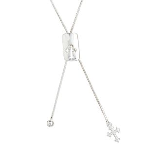 Necklace, Create Compliments®, sterling silver, adjustable from 16 to 20 inches. Sold individually.