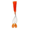 Carnelian 1pkg2, hand-cut top-drilled puffed teardrop bead B grade, 20x10mm image number 1