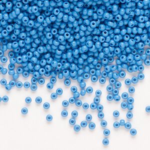 Seed bead, Preciosa Ornela Czech glass, pkg/500g, #11 rocaille, opaque dark turquoise, (63080).