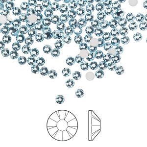 Flat back 144pk aquamarine foil back, Preciosa MAXIMA Czech crystal rhinestone 2.5-2.7mm chaton rose round SS9