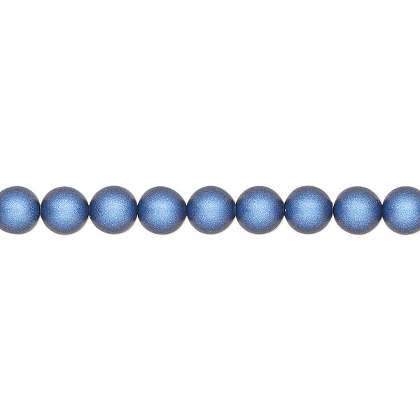 Pearl 100pk iridescent dark blue, Crystal Passions® 5mm round 5810 image number 0