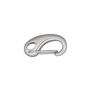 Clasp self-closing hook 1pkg1, 21x11mm, stainless steel 1-strand