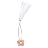 Peach moonstone 1pkg1, hand-cut top-drilled carved flower bead natural B grade, 20x20mm / 4mm center hole image number 1