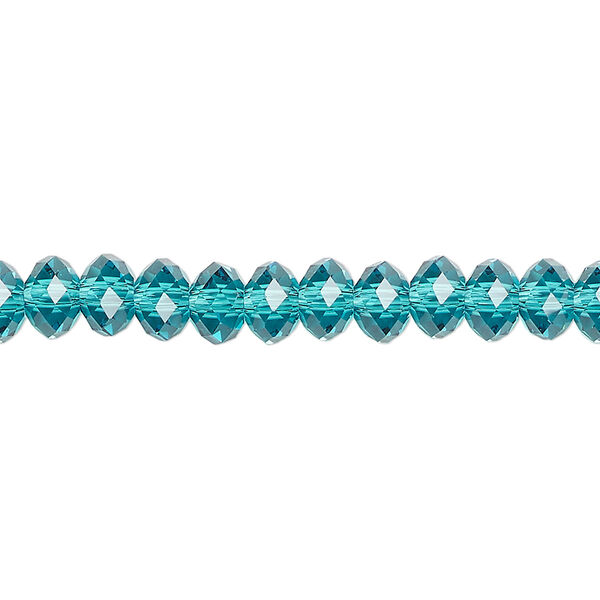 Bead 144pk blue zircon, Crystal Passions® 6x4mm rondelle 5040 image number 0