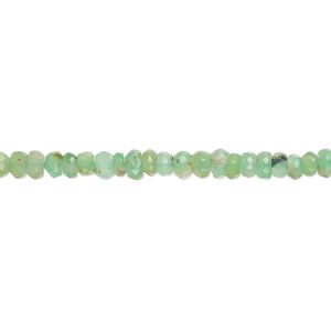 Chrysoprase 1pkg1, hand-cut faceted rondelle bead natural 13 inch 3x2mm-4x2mm