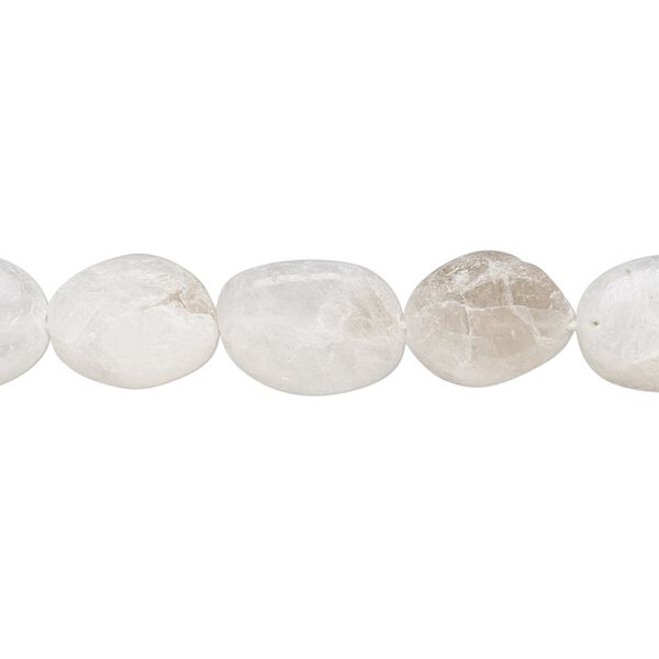 Rainbow moonstone 1pkg1, hand-cut flat oval bead natural 13 inch 10x8mm-14x10mm image number 0