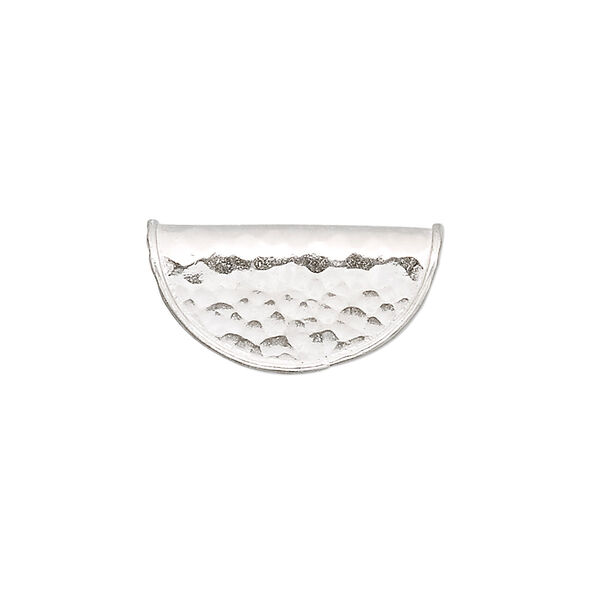 Bail, JBB Findings, fold over style, sterling silver, 21x10mm hammered. Sold individually. image number 0