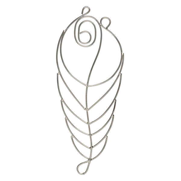 Wire frame, steel, 8 x 3-3/4 inch feather. Sold individually. image number 0