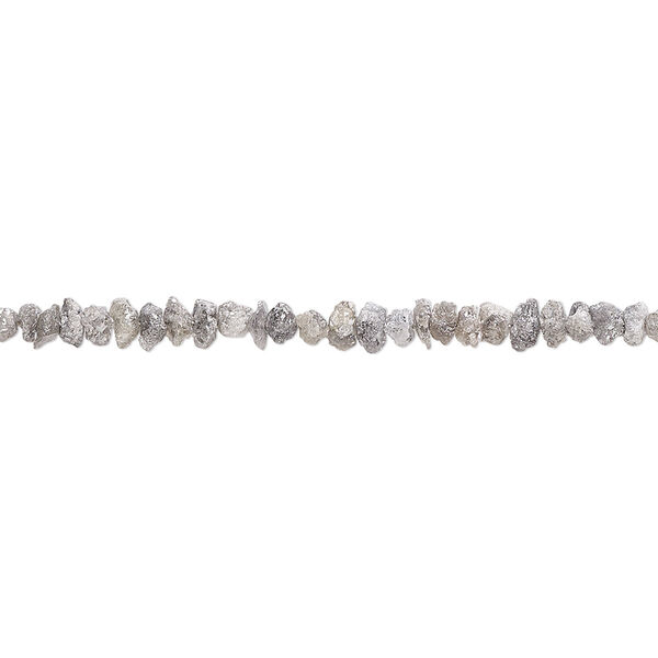 Bead, diamond (natural), grey-brown, mini chip, Mohs hardness 10. Sold per 8-inch strand. image number 0