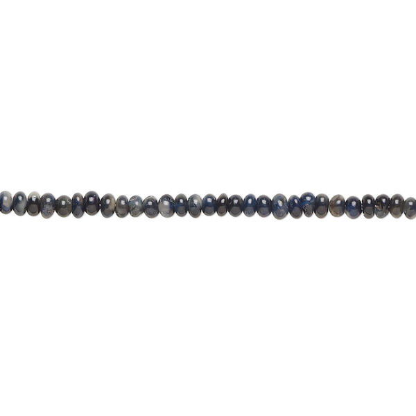 Bead, sapphire (heated), 2x1mm-3x2mm hand-cut rondelle with 0.4-0.6mm hole, B- grade, Mohs hardness 9. Sold per 13-inch strand. image number 0