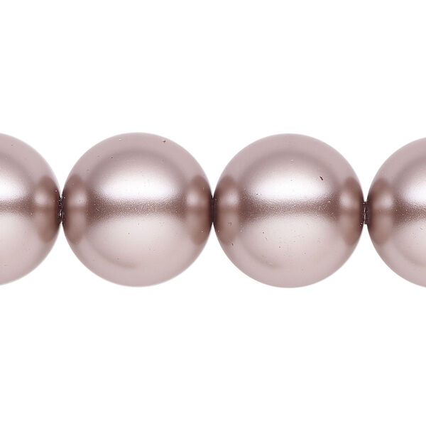 Pearl 1pk platinum, Celestial Crystal® 16mm round 15.5-16 inch image number 0