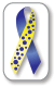 Blue and Gold with Blue Dots Ribbon