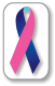 Teal, Pink and Purple Ribbon