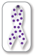 White with Purple Dots Ribbon