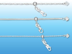 New Adjustable Sterling Silver Slider Chains