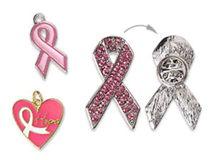 New Breast Cancer Awareness Charms and Pins