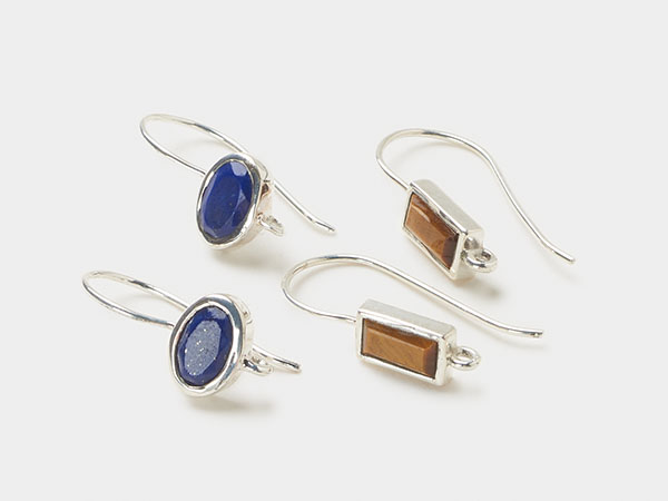 Earring Findings with Gemstones