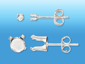 New Sterling Silver Snap-In Earstuds