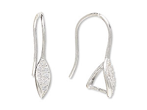 Sterling Silver Ear Wires with Built-In Ice-Pick Bails