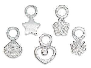 Sterling Silver Charms and Drops with Large Loops