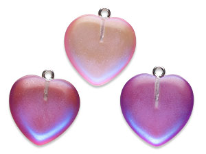 New Mermaid Glass Heart Drops