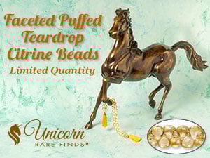 New Unicorn Rare Finds - Citrine Teardrop Beads