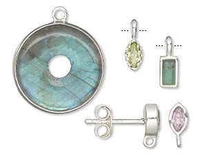 New Sterling Silver and Gemstone Charms, Drops and Findings
