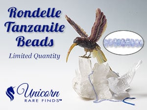 New Unicorn Rare Rinds - Limited Quantity Rondelle Tanzanite Reads
