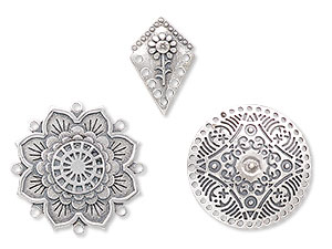 New Antiqued Sterling Silver Concho-Inspired Drops and Links