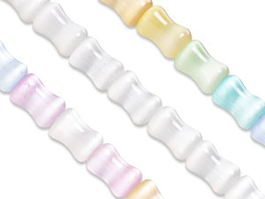 New Selenite Bamboo-Shaped Beads