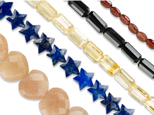 New Hand-Cut Gemstone Beads